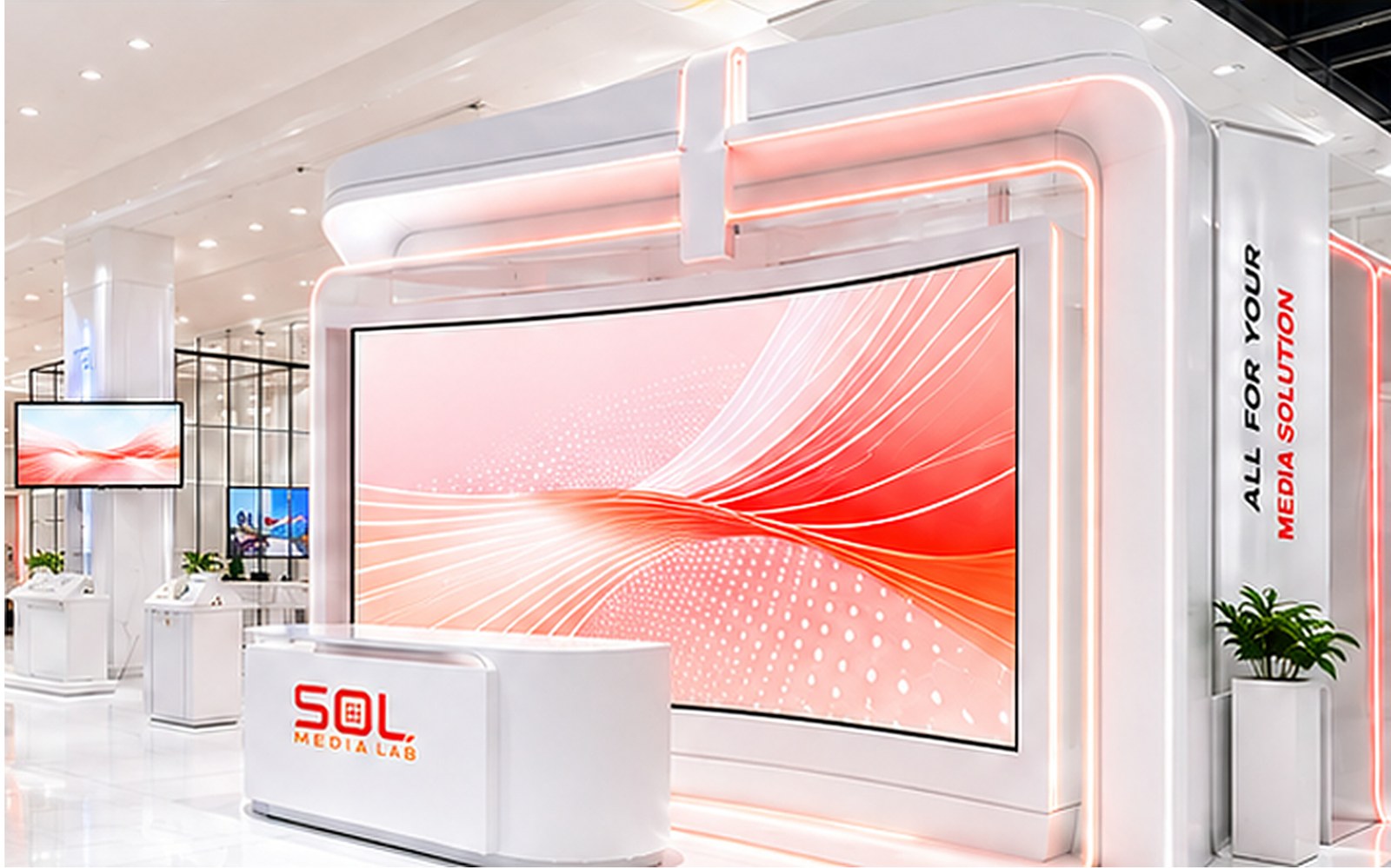 SOL MEDIA LAB 전시 부스 LED 스크린
