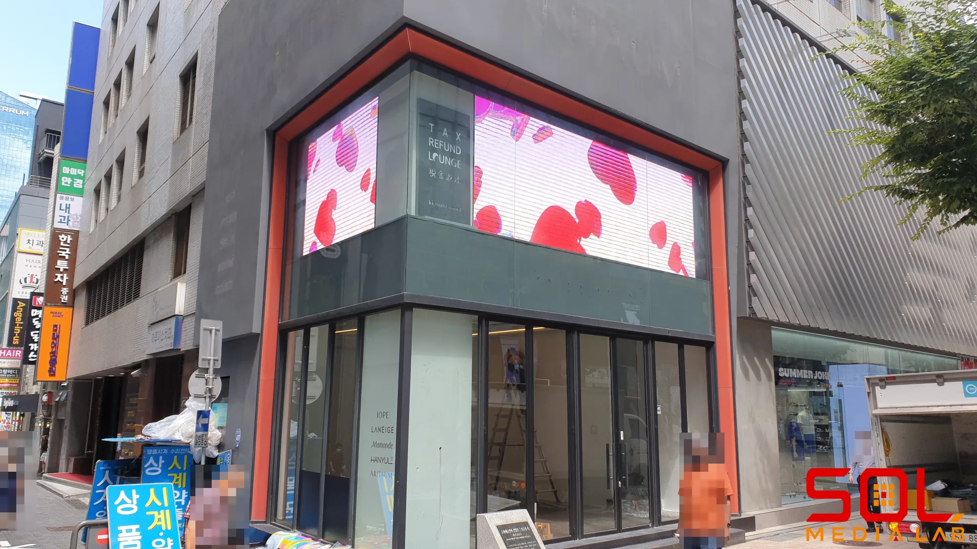 명동 LED 스크린 유지 보수